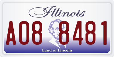 IL license plate A088481
