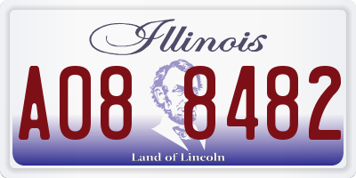 IL license plate A088482