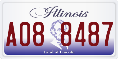 IL license plate A088487
