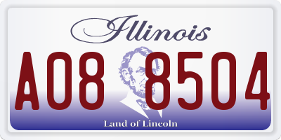 IL license plate A088504