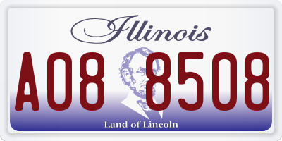 IL license plate A088508