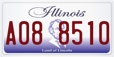 IL license plate A088510