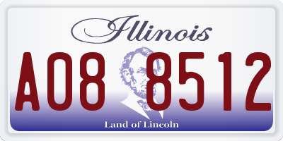 IL license plate A088512