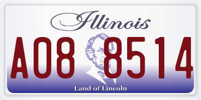 IL license plate A088514