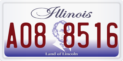IL license plate A088516