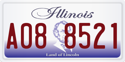 IL license plate A088521