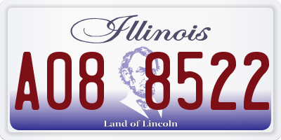 IL license plate A088522