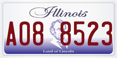 IL license plate A088523