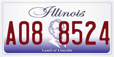 IL license plate A088524