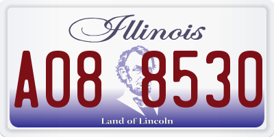 IL license plate A088530