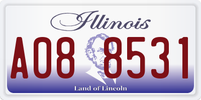 IL license plate A088531