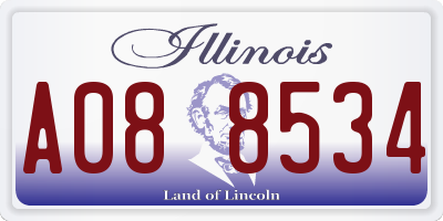 IL license plate A088534