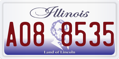 IL license plate A088535