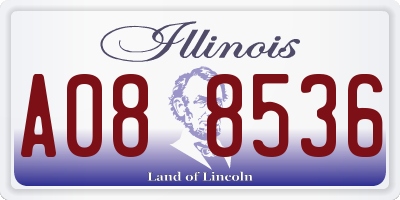 IL license plate A088536
