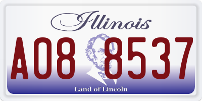 IL license plate A088537