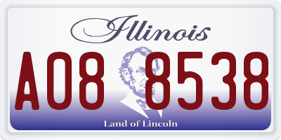 IL license plate A088538