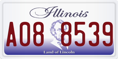 IL license plate A088539