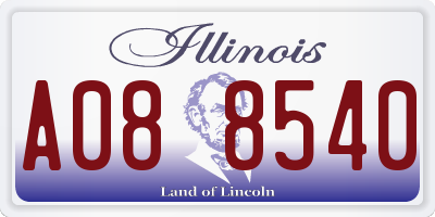 IL license plate A088540