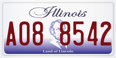 IL license plate A088542