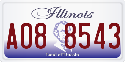 IL license plate A088543
