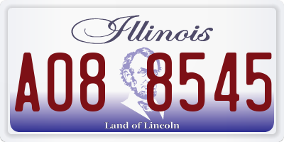 IL license plate A088545