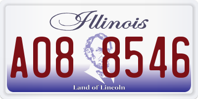 IL license plate A088546