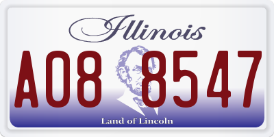 IL license plate A088547