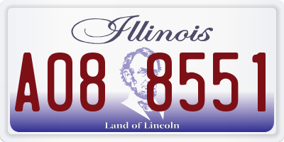 IL license plate A088551