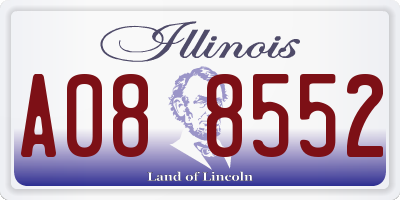 IL license plate A088552
