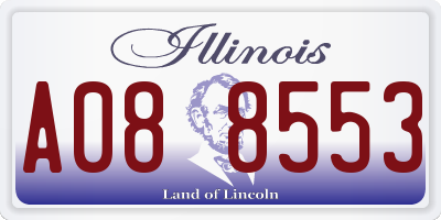 IL license plate A088553