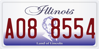 IL license plate A088554