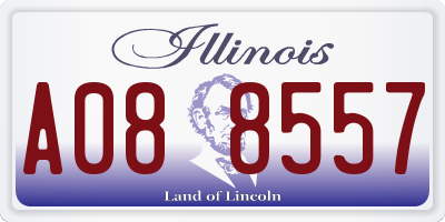 IL license plate A088557