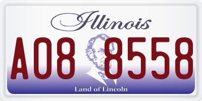 IL license plate A088558