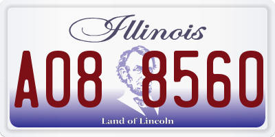 IL license plate A088560