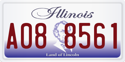 IL license plate A088561
