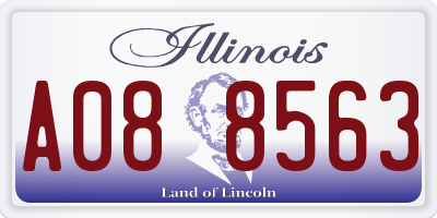 IL license plate A088563