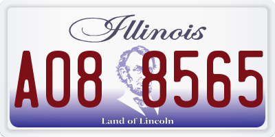 IL license plate A088565