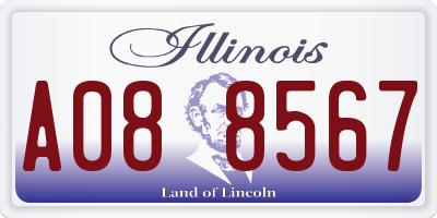 IL license plate A088567
