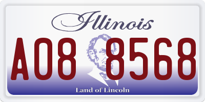 IL license plate A088568