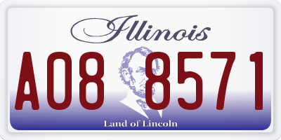 IL license plate A088571