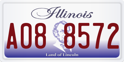 IL license plate A088572
