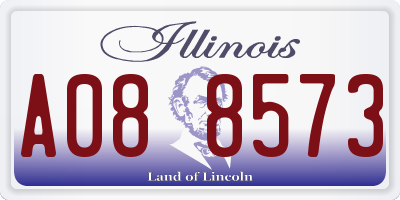 IL license plate A088573