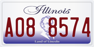 IL license plate A088574