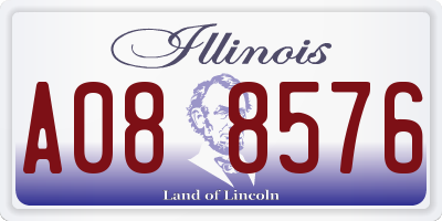 IL license plate A088576