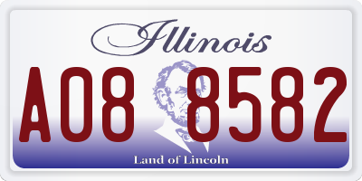 IL license plate A088582