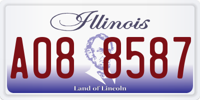 IL license plate A088587