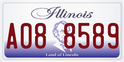 IL license plate A088589