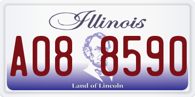IL license plate A088590