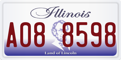 IL license plate A088598