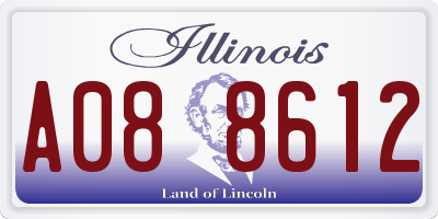 IL license plate A088612